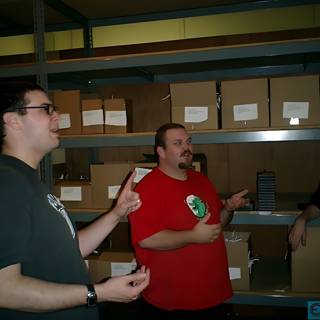 Three Men in a Warehouse