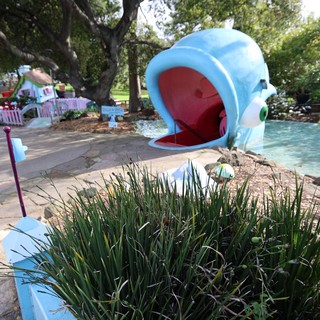 Whimsical Whale Sculpture at Fantasyland Miniature Golf Course
