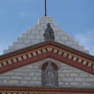 Cross on Top of Monastery Building