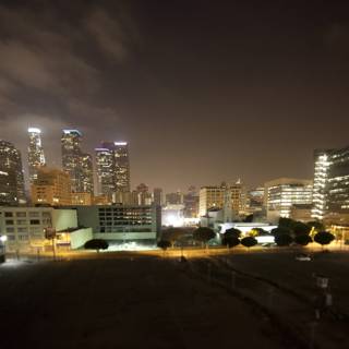 Illuminated City at Night