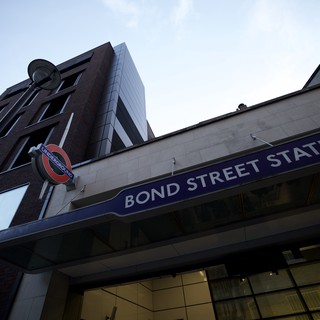Bond Street Underground Station at Dusk