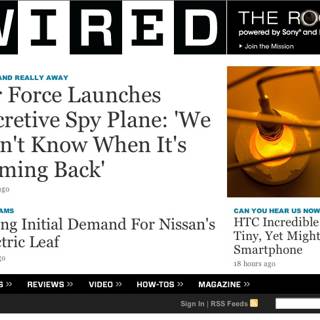 Wired Magazine's Car Advertisement on Sunset Sky