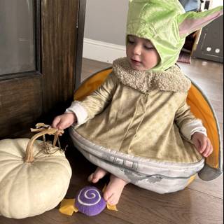 Halloween Delight: Baby Yoda's Pumpkin Adventure