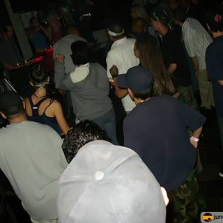 Nightclub Crowd Gathering Around Dance Floor