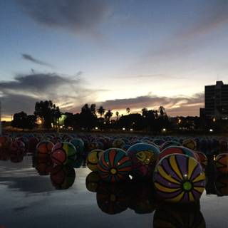 Sunset Spheres in the City