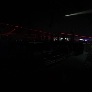Red Laser Grid Illuminates Wobbleland Festival Crowd