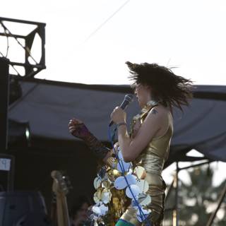 Gold Dress Singer Rocks Coachella Stage