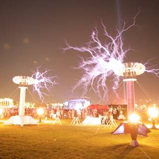 Spectacular Light Show at Coachella Music Festival