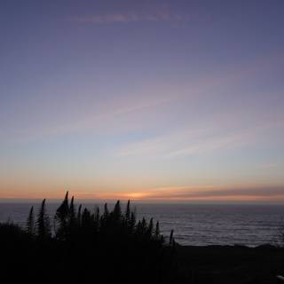 Sunset Over the Ocean from Jenner Hillside