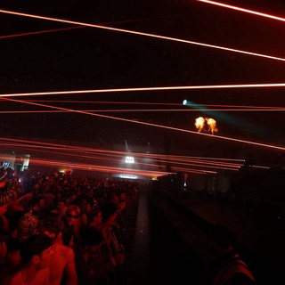 Red Laser Light Show at Wobbleland 2026 Festival