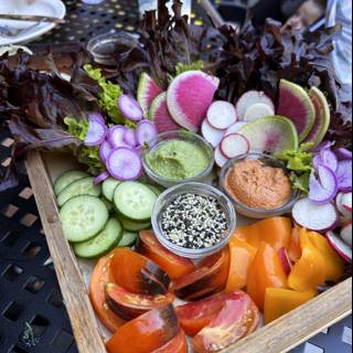 Fresh and Colorful Vegetable Brunch Tray