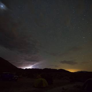 Lightning Strikes at Desert Campground