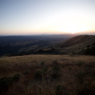 Golden Hour Fades Over Mount Diablo's Rolling Hills