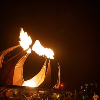Blazing Bonfire on Coachella Saturday Night