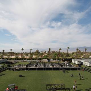 Coachella Stage in a Vast Grassy Land