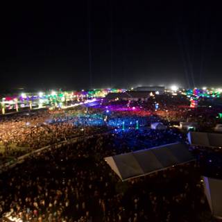 Electrifying Night Sky at Coachella Music Festival