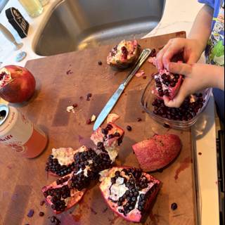 Pomegranate Exploration in the Kitchen