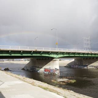 Rainbow over Freeway Bridge