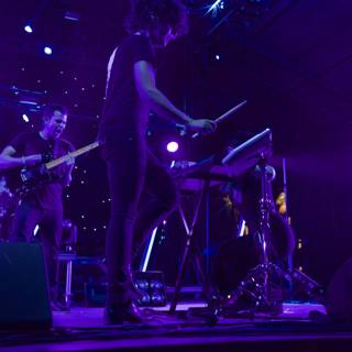 Urban Rock Concert Under the Purple Lights