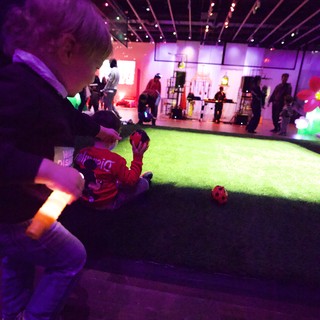 Children Playing at Baby Rave Event with Neon Lighting
