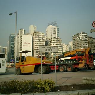Construction Vehicle and Building
