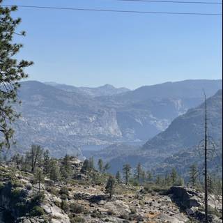 A Majestic View of the Yosemite Mountains from Hillside