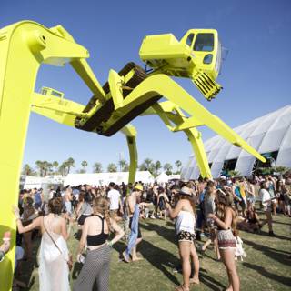 Giant Yellow Insect Takes Over Coachella Music Festival