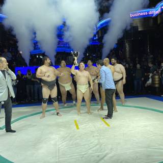 Sumo Wrestlers in Action