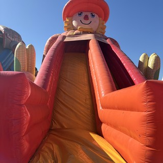 Giant Inflatable Scarecrow Slide at Fall Festival