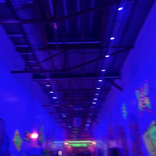 Skrillex Concert Performance with Dramatic Blue Lighting