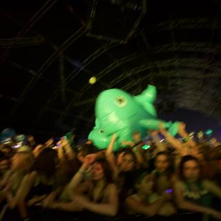 Green Balloon Excitement at Coachella Concert