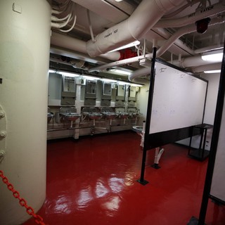 USS Hornet Naval Ship Washroom Facilities Interior