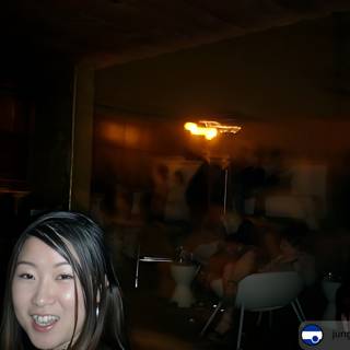 Blurred Partygoer at Nightclub