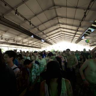 Green Painted Crowd at Coachella 2012