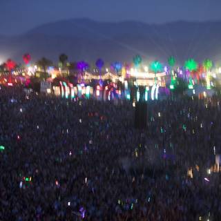 Colorful Crowd at Coachella Festival