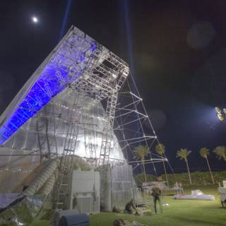 Illuminated Planetarium Building at Coachella