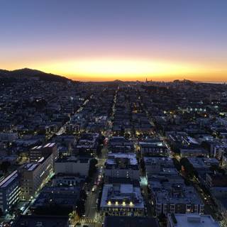 Golden Sunset over San Francisco's Metropolis