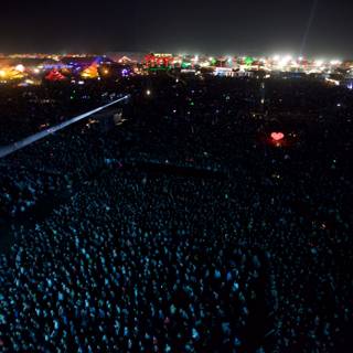 Nighttime Concert Crowd in Coachella