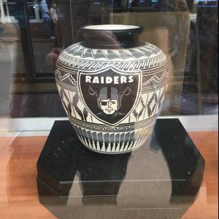 Oakland Raiders Vase on Display