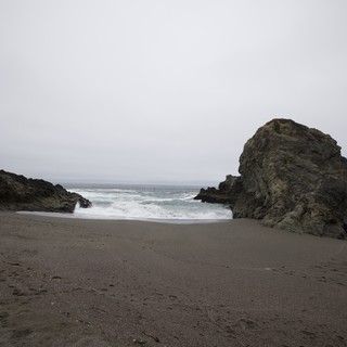 Misty Cove at Dusk on the Northern California Coast