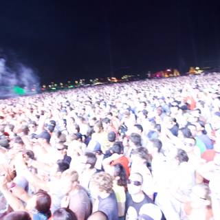 Smoke-filled crowd at Coachella concert