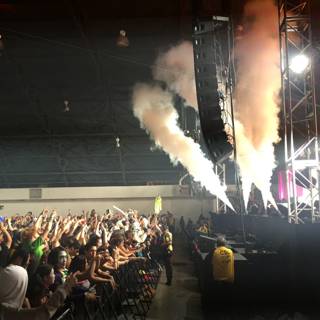 Smoke-Filled Stage at San Bernardino Concert