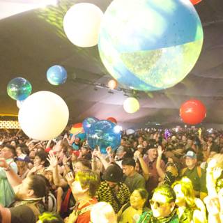 Vibrant Celebrations Under Sphere Lights at Coachella 2024