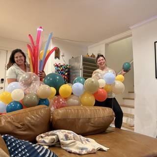 Balloon Bonanza in the Living Room