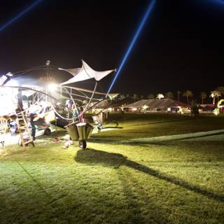 Night Sky Illuminates Coachella Crowd in Grass