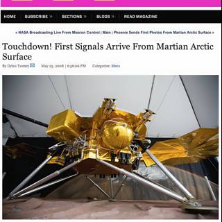 Martian Arctic Landing