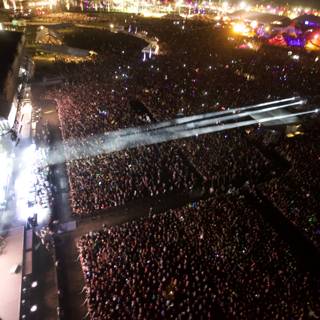 Lights and crowds at Coachella