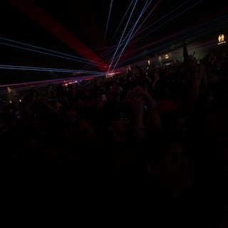 Laser Light Storm Over Wobbleland Festival Crowd