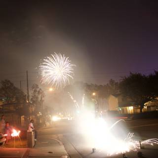 Fireworks Lighting Up the Night Sky