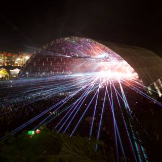 Electrifying Night Sky at Coachella Concert
